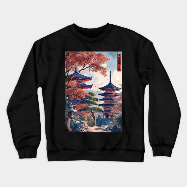 Tardis in Japan Crewneck Sweatshirt by CollSram